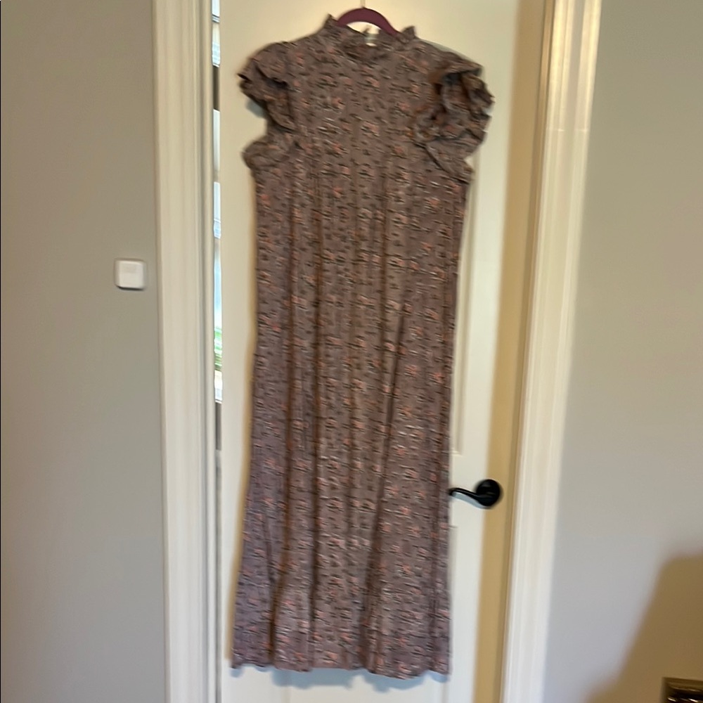 Floral Ruffle Sleeve Dress